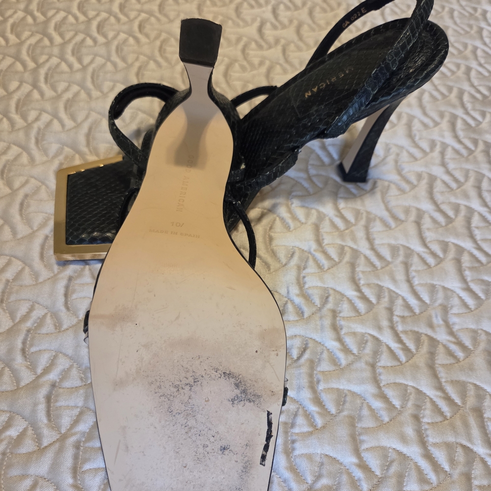 Good American Green and Gold Heels - Picture 3 of 3